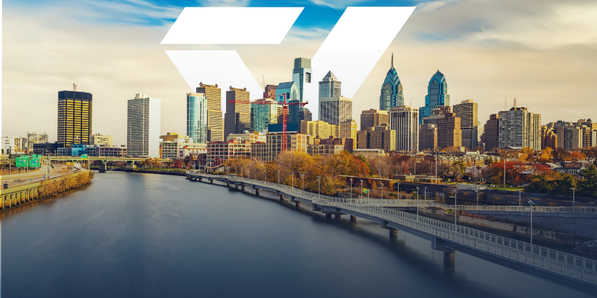 A photo of Philadelphia's skyline shows the tall buildings impacted by recent updates to Pennsylvania's elevator code updates in 2026.
